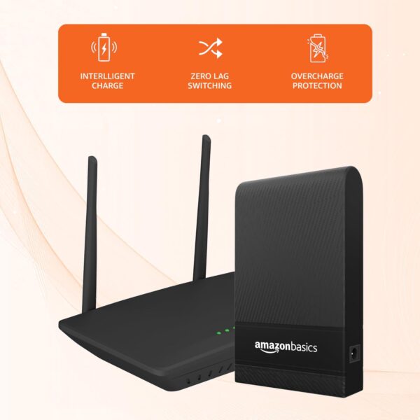 Amazon Basics UPS for WiFi Router/Modem/Set top Box Devices. Supports 12V-2A Routers. Backup Upto 3 Hours, Current Surge & Deep Discharge Protection (Black) - Image 2